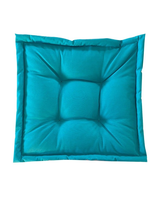 Encontraproduto.com.br - Almofada Futon Rd Com Bordas Verde Tiffan e Floral Cor 50X50cm