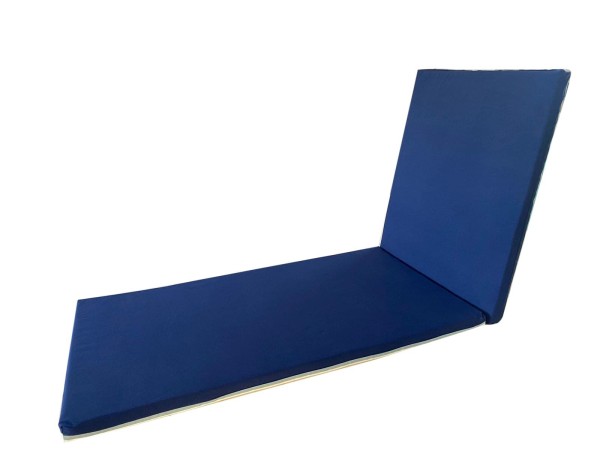 Encontraproduto.com.br - Almofada Expreguiçadeira Externa RD 2cm Azul Liso e Listrado