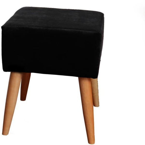 Encontraproduto.com.br - Puff Quadrado Oslo RD Preto Suede