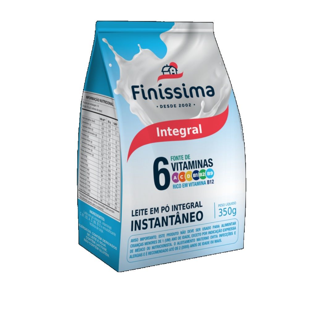 Leite Em Pó Integral Finíssimo 350g