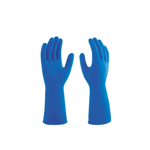 Bompack Luva Borracha Verniz Azul G (Par)