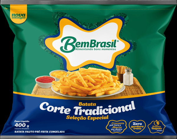 Batata Pré-Frita Palito Tradicional Congelada Bem Brasil Seleção Especial Pacote 400g