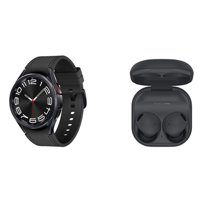Encontraproduto.com.br - Galaxy Watch6 Classic LTE 43mm Grafite + Galaxy Buds2 Pro Grafite Kit