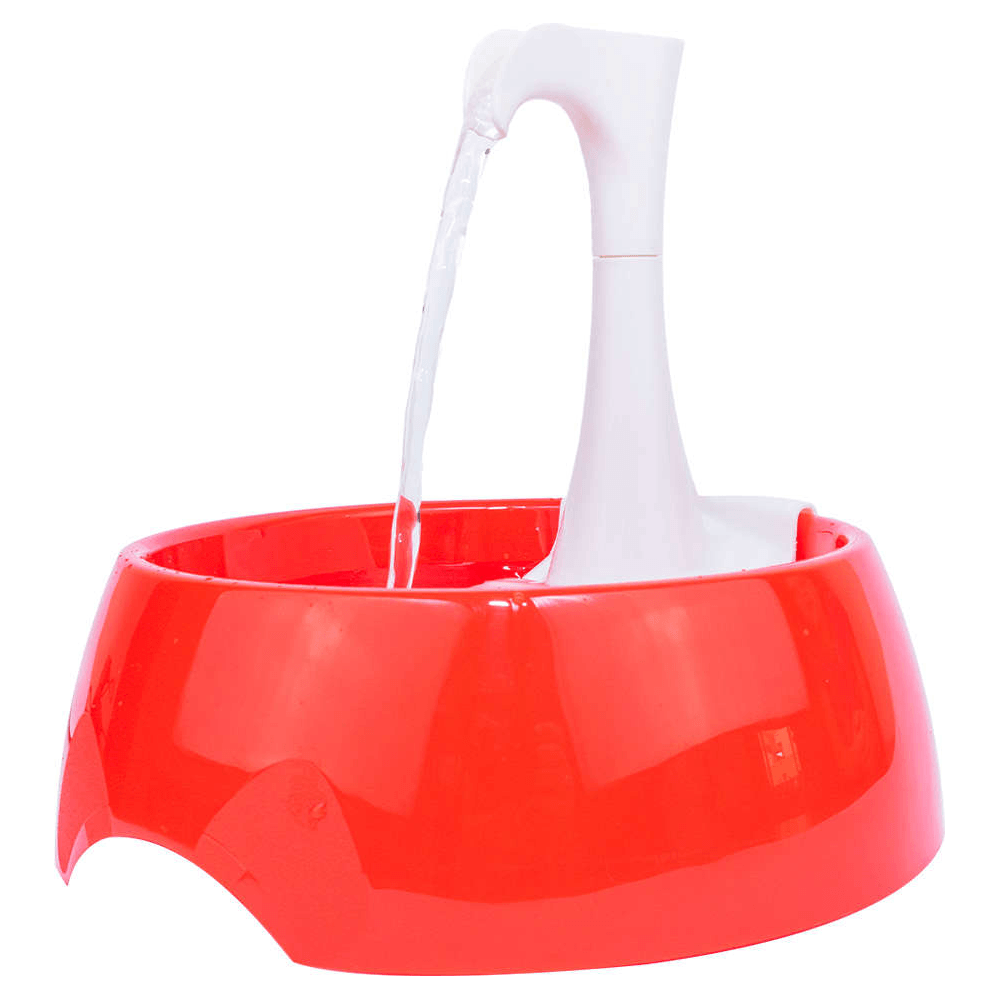 Encontraproduto.com.br - Fonte Bebedouro Aqua First Vermelha Bi Volt Usb Cães E Gatos