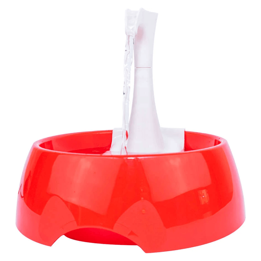 Encontraproduto.com.br - Fonte Bebedouro Aqua First Vermelha Bi Volt Usb Cães E Gatos