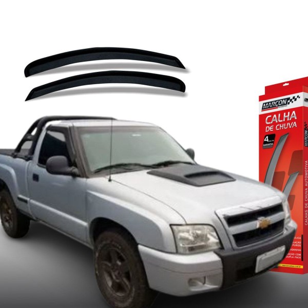 Encontraproduto.com.br - Calha de Chuva S10 Cabine Simples Estendida até 2012 2 Portas Chevrolet GM Marçon