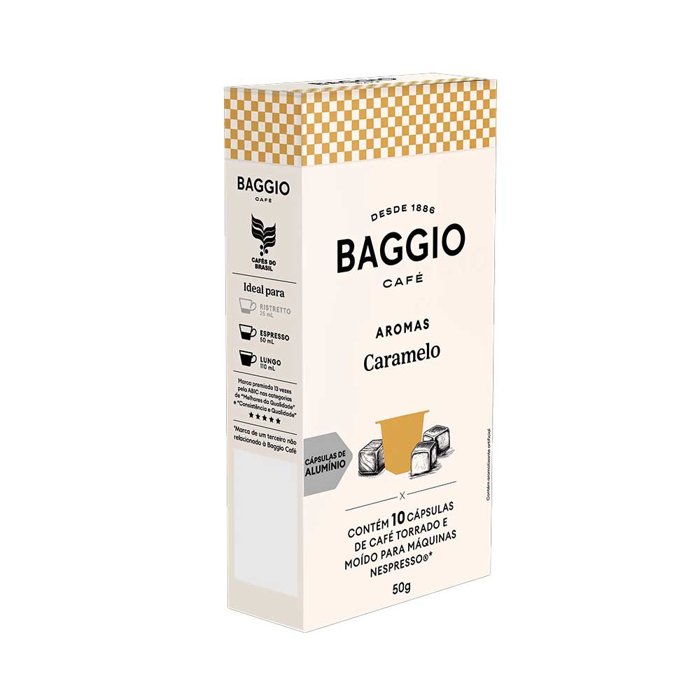 Encontraproduto.com.br - Café em Cápsulas Aroma de Caramelo Baggio Caixa com 10 Unidades