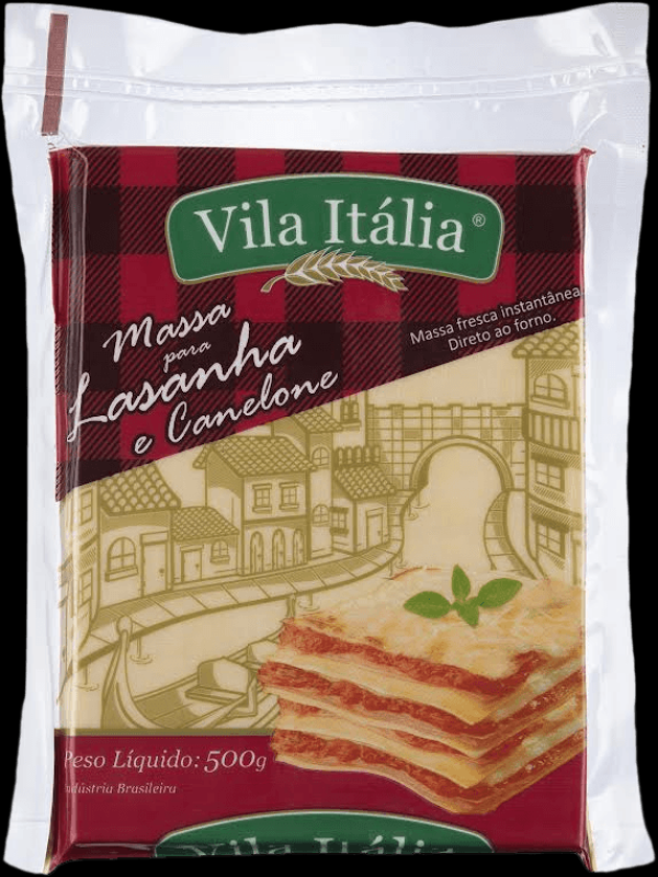 Massa para Lasanha Vila Itália Pacote com 500g