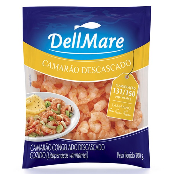 Encontraproduto.com.br - Camarão DellMare Descascado Cozido Congelado 200g 60/90