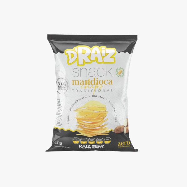 Mandioca Raiz Do Bem Chips Tradicional 40g