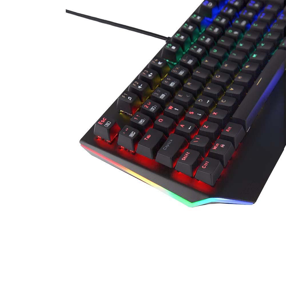 Encontraproduto.com.br - Teclado Gamer Aplus Tech Mizu Rainbow Mecânico Abnt2 Switch Outemu Red - Ap-kb-3990 Preto