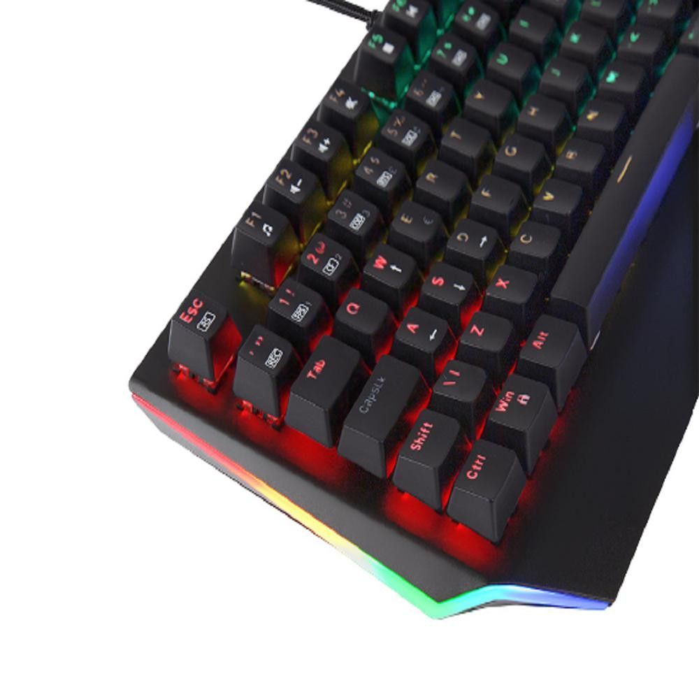 Encontraproduto.com.br - Teclado Gamer Aplus Tech Mizu Rainbow Mecânico Abnt2 Switch Outemu Red - Ap-kb-3990 Preto