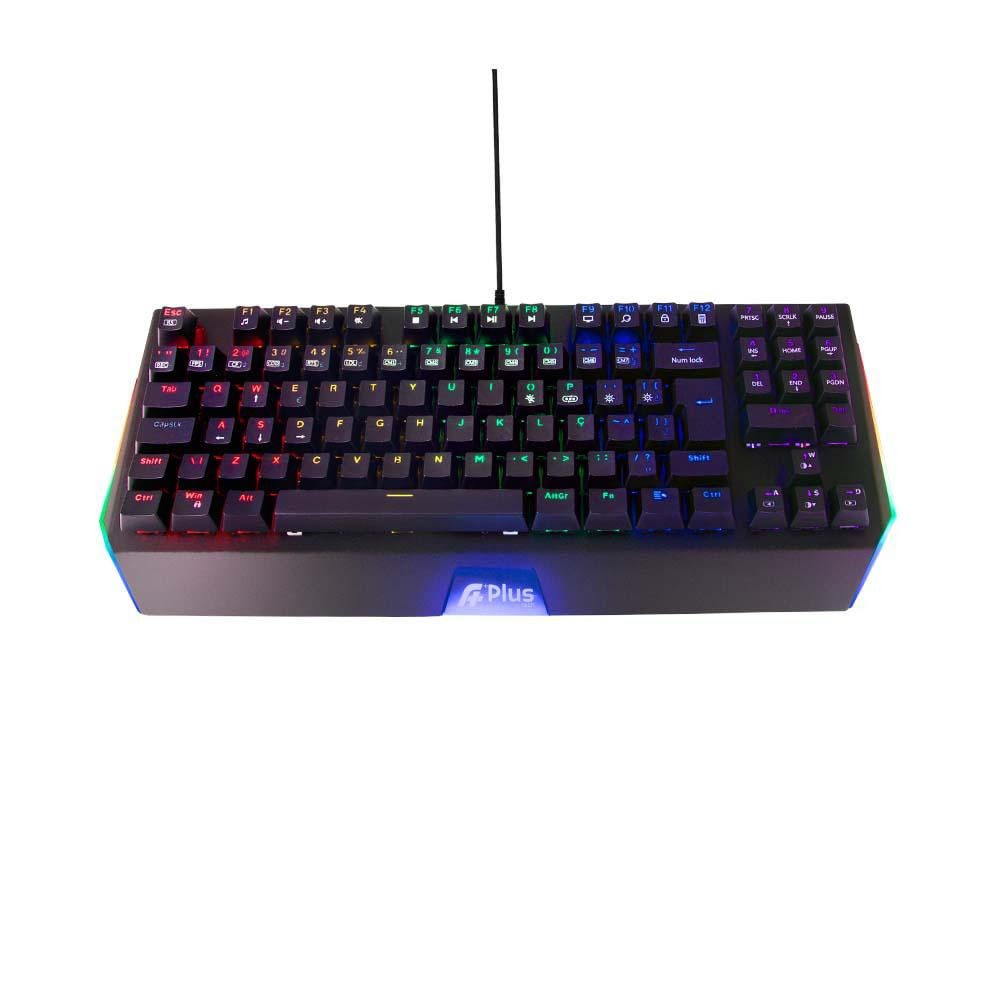 Encontraproduto.com.br - Teclado Gamer Aplus Tech Mizu Rainbow Mecânico Abnt2 Switch Outemu Red - Ap-kb-3990 Preto