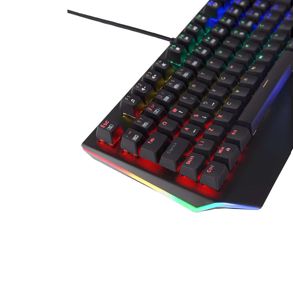 Encontraproduto.com.br - Teclado Gamer Aplus Tech Mizu Rainbow Mecânico Abnt2 Switch Outemu Red - Ap-kb-3990 Preto