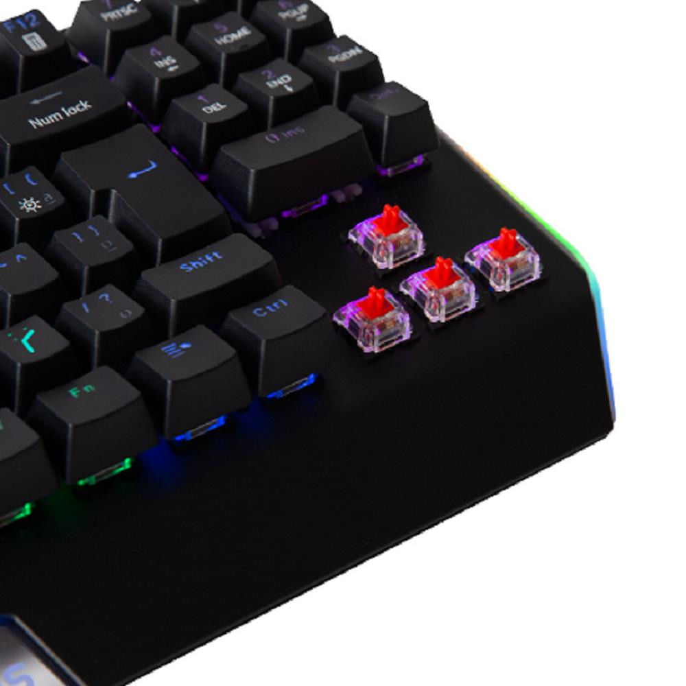 Encontraproduto.com.br - Teclado Gamer Aplus Tech Mizu Rainbow Mecânico Abnt2 Switch Outemu Red - Ap-kb-3990 Preto