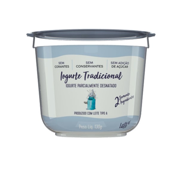 Iogurte Natural Semidesnatado Letti 130g Tradicional