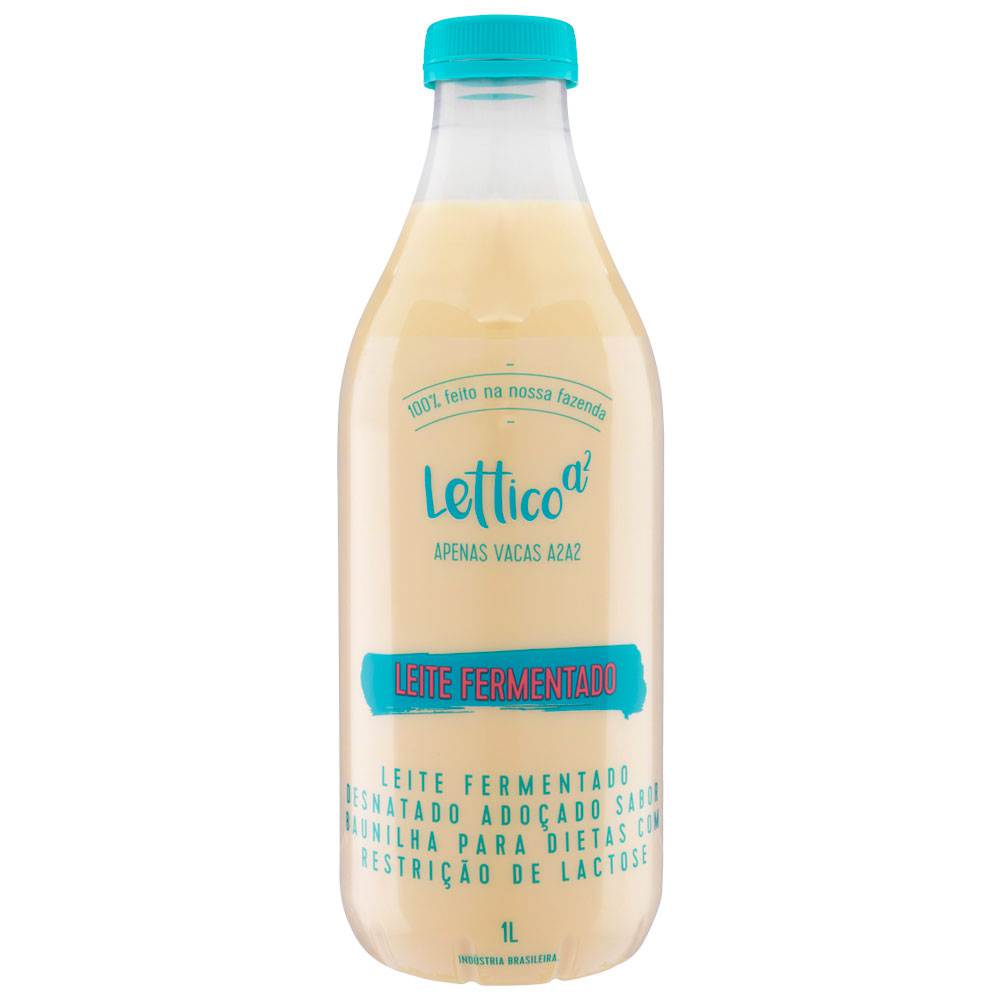 Leite Fermentado Líquido Lettico1L Baunilha
