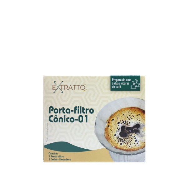 Encontraproduto.com.br - Porta-filtro Cônico Acrílico Transparente Tamanho 01