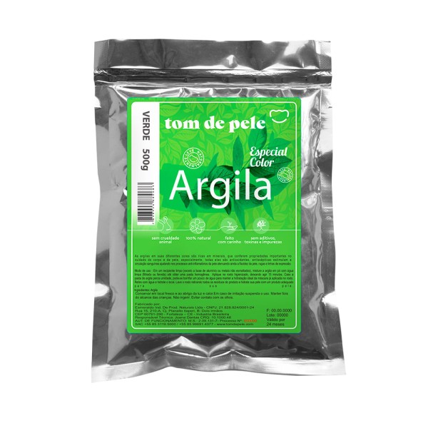 Encontraproduto.com.br - Argila Tom de Pele Verde 500g