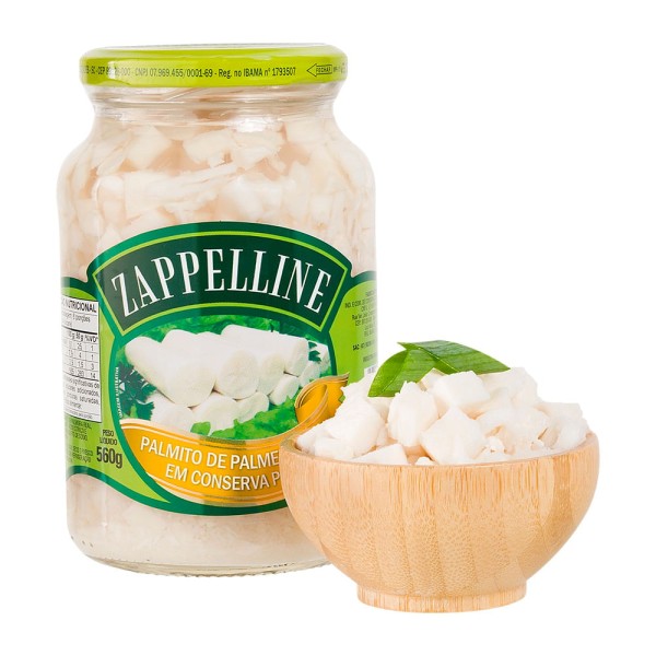 Palmito De Palmeira Real Picado Zappeline 300 G