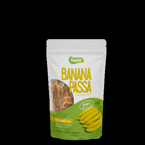 Encontraproduto.com.br - Banana Passa Tropdan Pacote 1kg