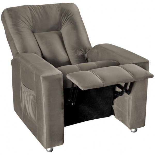 Encontraproduto.com.br - Poltrona Matrix Mx5 Pallas Encosto Reclinável E Apoio De Pés Cappuccino