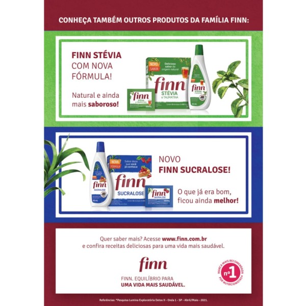 Encontraproduto.com.br - FINN PO STEVIA 0.8 G x 50