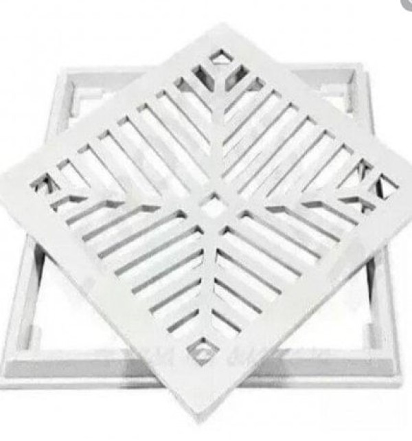 Encontraproduto.com.br - Grelha Com Porta Grelha Para Piso 20 X 20cm Alumínio Polido - Acvent.