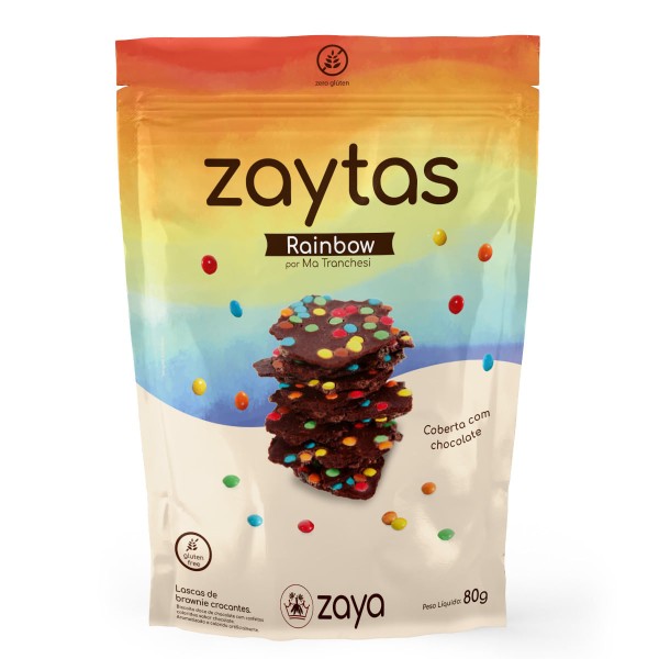 Encontraproduto.com.br - Snack ZAYTAS Raynbow sem Glúten 80g