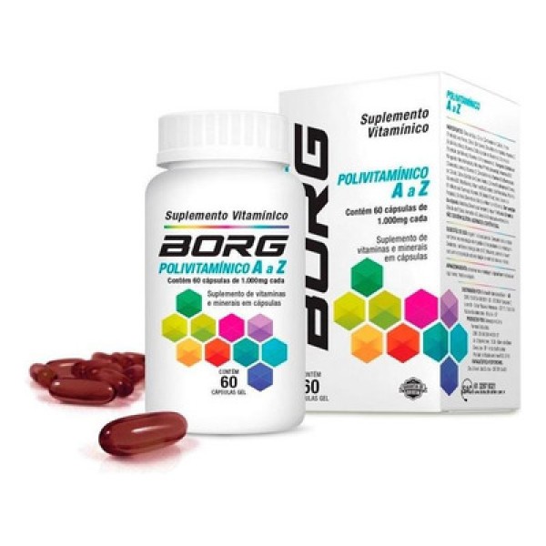 Suplemento Vitamínico Borg A a Z 60 Cápsulas Gel