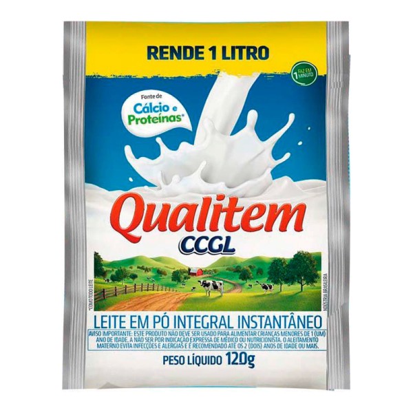 Encontraproduto.com.br - Leite em Pó Integral Qualitem CCGL Sache 120g