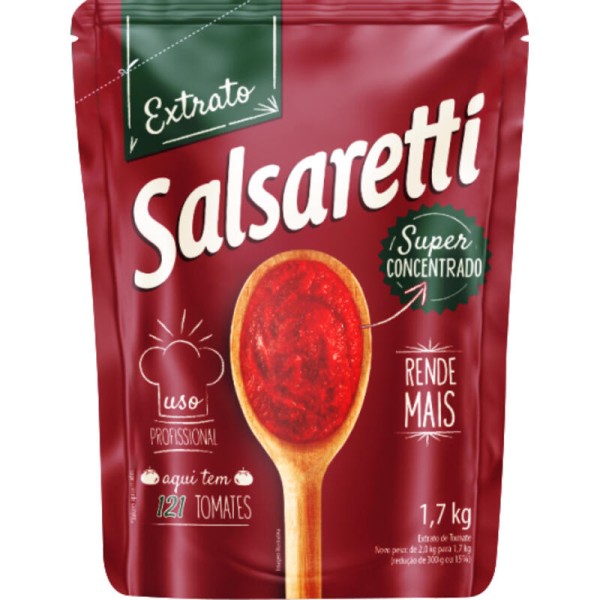 Encontraproduto.com.br - Extrato de Tomate Salsaretti Pouch com 1,7kg