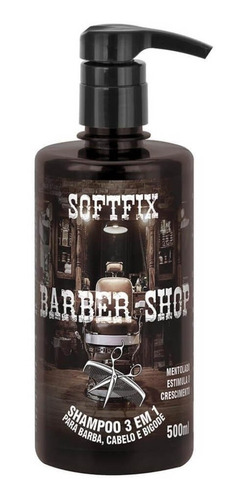Encontraproduto.com.br - Shampoo Soft Fix 3 em 1 Barbe Shop  500ml