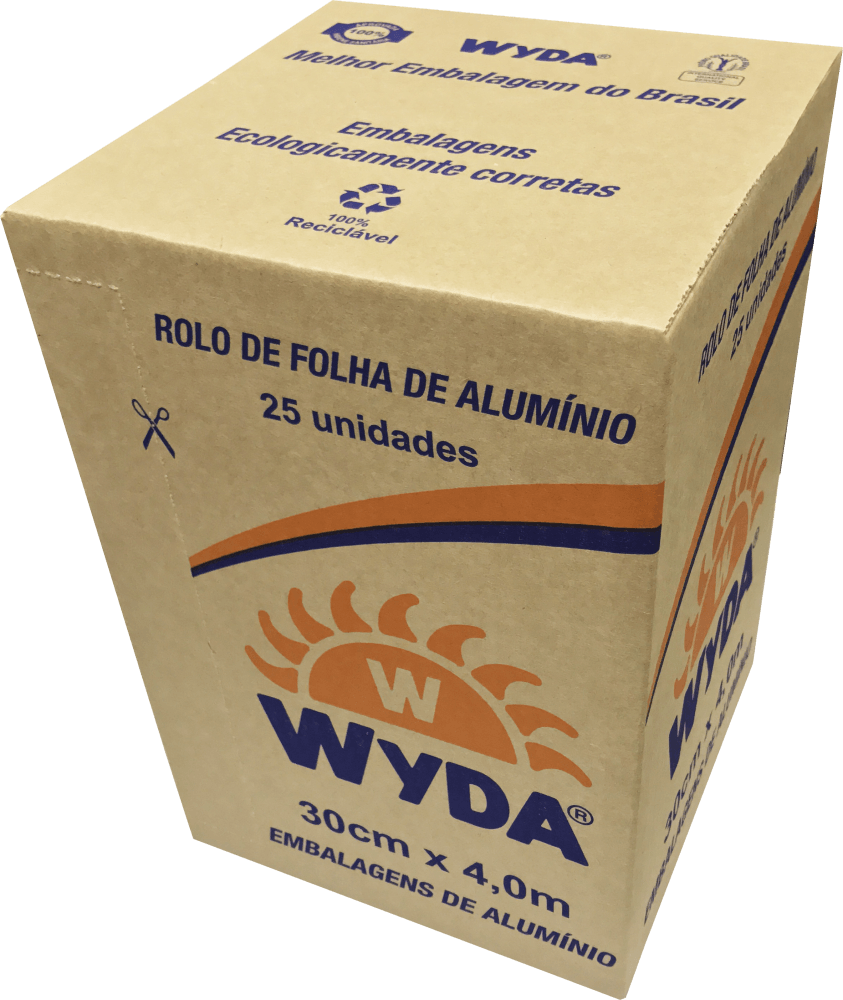 Encontraproduto.com.br - Folha de Alumínio Wyda 30cm x 4m Rolo