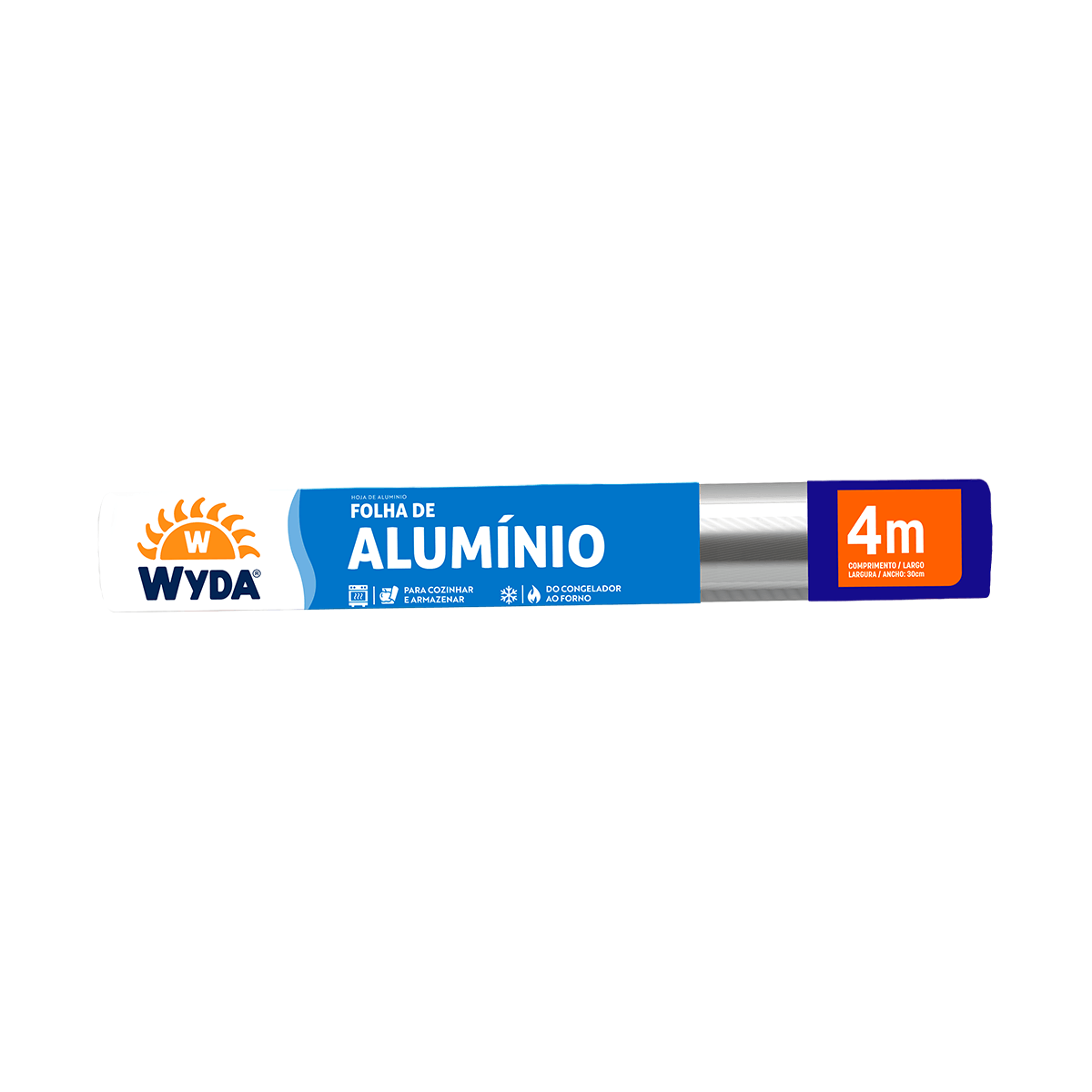 Encontraproduto.com.br - Folha de Alumínio Wyda 30cm x 4m Rolo