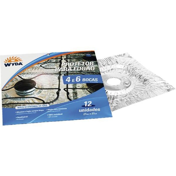 Encontraproduto.com.br - Protetor para Fogão 27X27cm com 12un Wyda