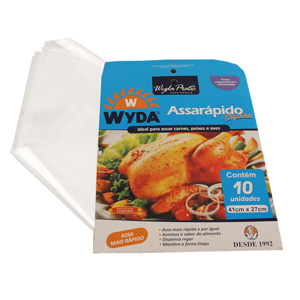 Encontraproduto.com.br - Saco para Assados Assarápido Wyda Pacote com 10 unidades