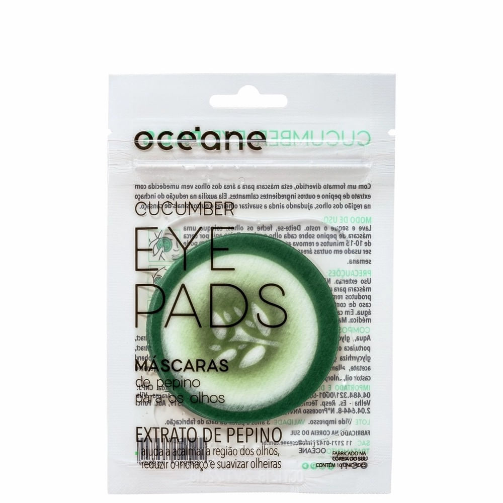 Encontraproduto.com.br - Océane Máscara de Pepino para os Olhos Océane - Cucumber Eye Pads   10 unidades