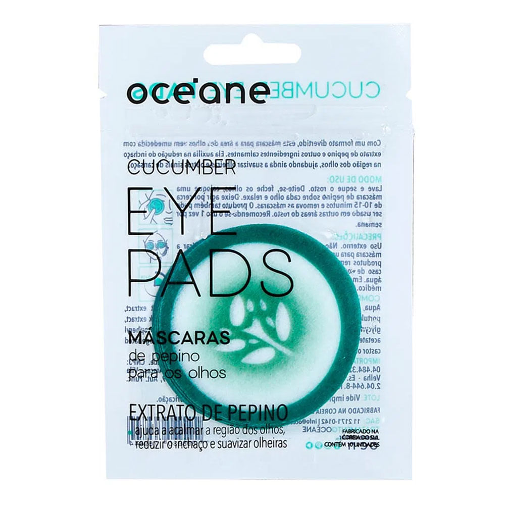 Encontraproduto.com.br - Océane Máscara de Pepino para os Olhos Océane - Cucumber Eye Pads   10 unidades
