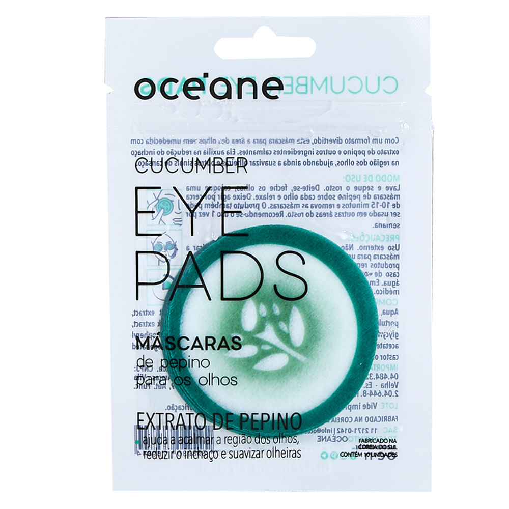 Encontraproduto.com.br - Océane Máscara de Pepino para os Olhos Océane - Cucumber Eye Pads   10 unidades