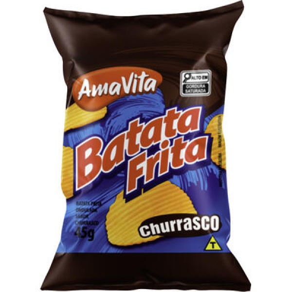 Encontraproduto.com.br - Salgadinho Amavita Batata Chips Churrasco Pacote com 45g