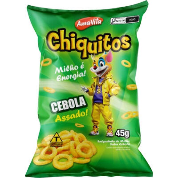 Encontraproduto.com.br - Salgadinho Amavita Cebola Pacote com 45g