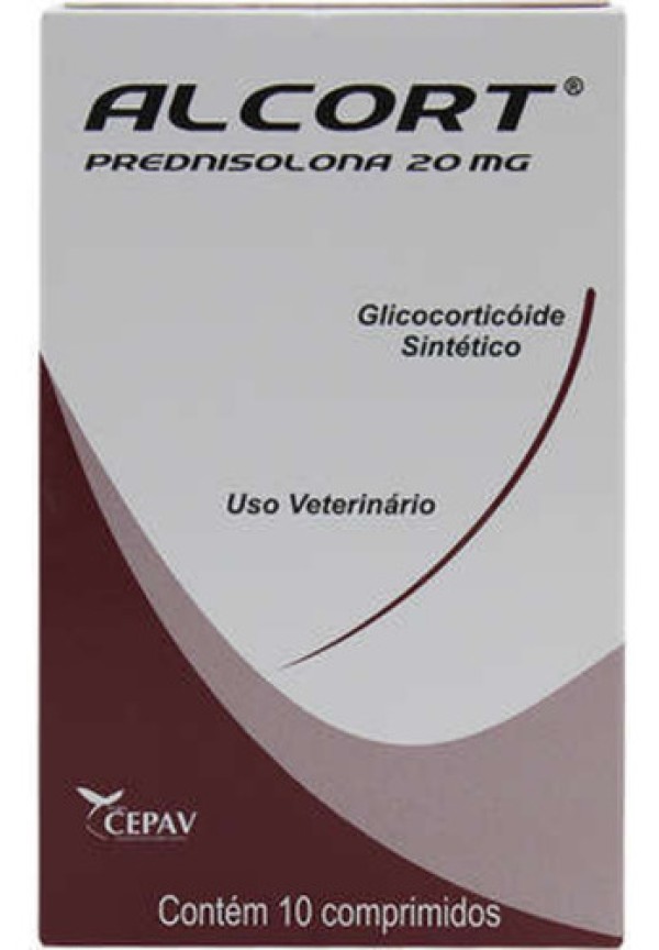 Alcort 20mg Cepav 10 comp Anti-inflamatório Cães e Gatos