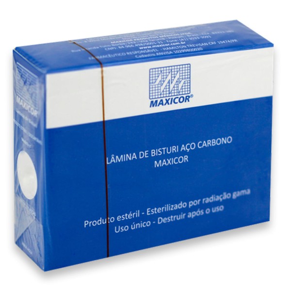 Encontraproduto.com.br - Lâmina de Bisturi n°15 com 100 - Maxicor