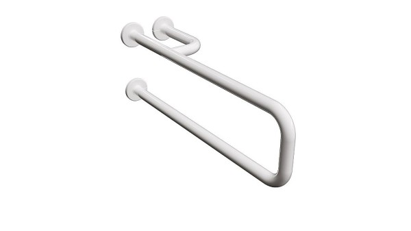 Encontraproduto.com.br - Barra de Apoio Lateral Fixa Esquerda 70cm Alumínio Branca Levevida