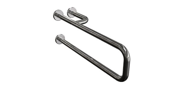 Barra de Apoio Lateral Fixa Esquerda 80cm Alumínio Prata Levevida