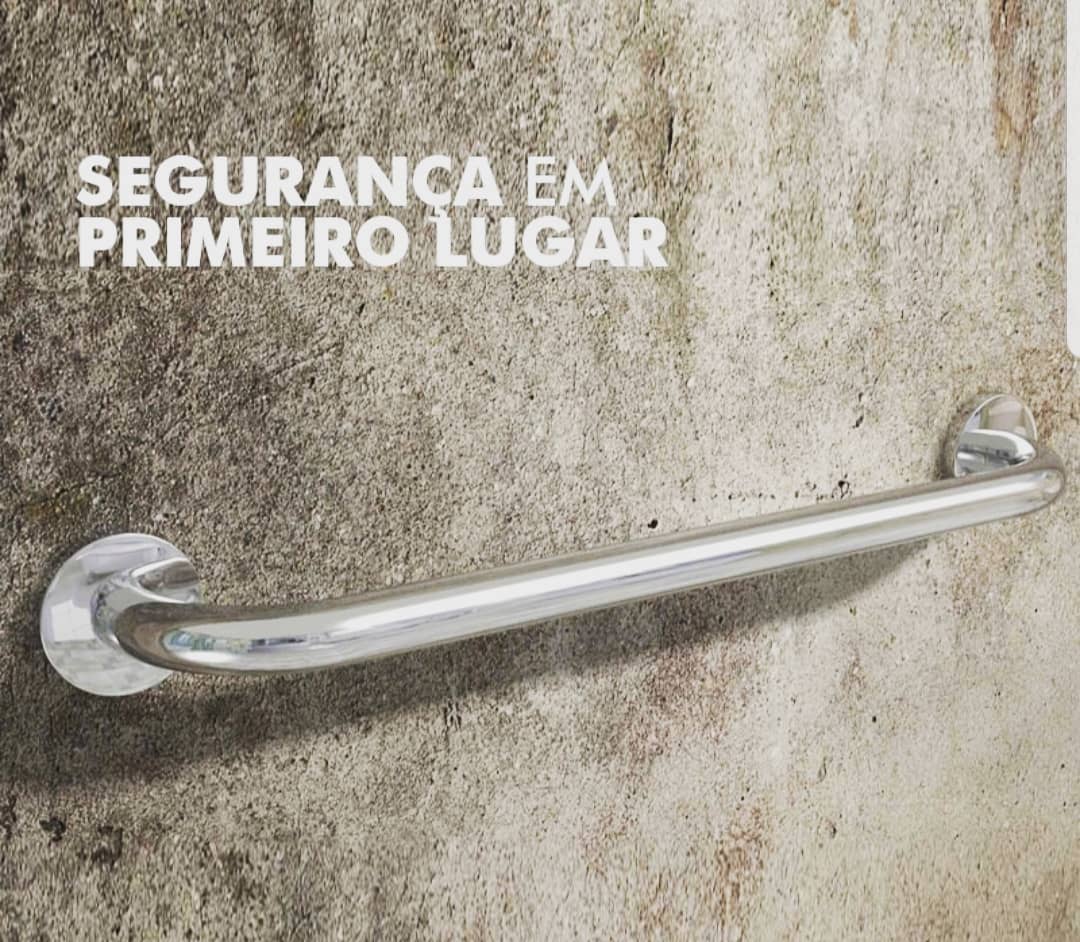 Encontraproduto.com.br - Barra de Apoio Reta 80cm Alumínio Prata Levevida