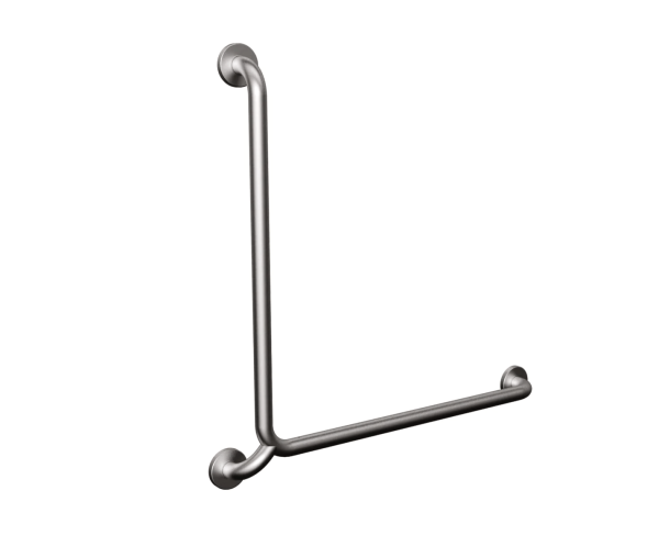 Barra de Apoio em L de 70cm PCD Inox Escovado Levevida