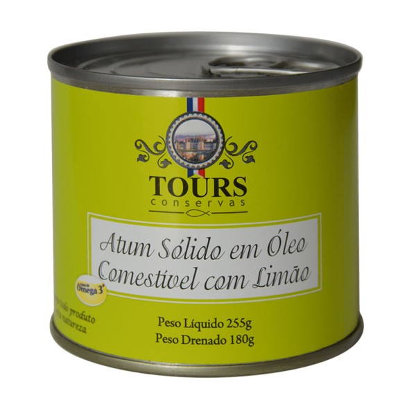 Encontraproduto.com.br - Atum TOURS em Óleo Comestível com Limão Sólido 180g