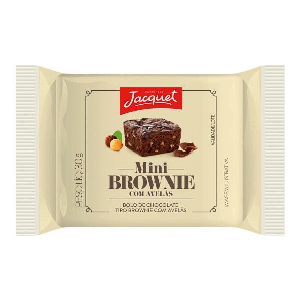 Encontraproduto.com.br - Minibrownie Chocolate Com Avelã Jacquet Pacote 30g